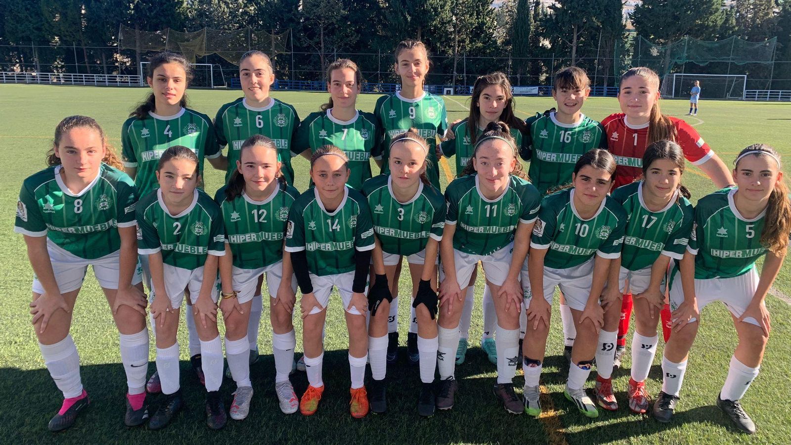 Uno de los equipos femeninos del CD Úbeda Viva en categoría cadete.