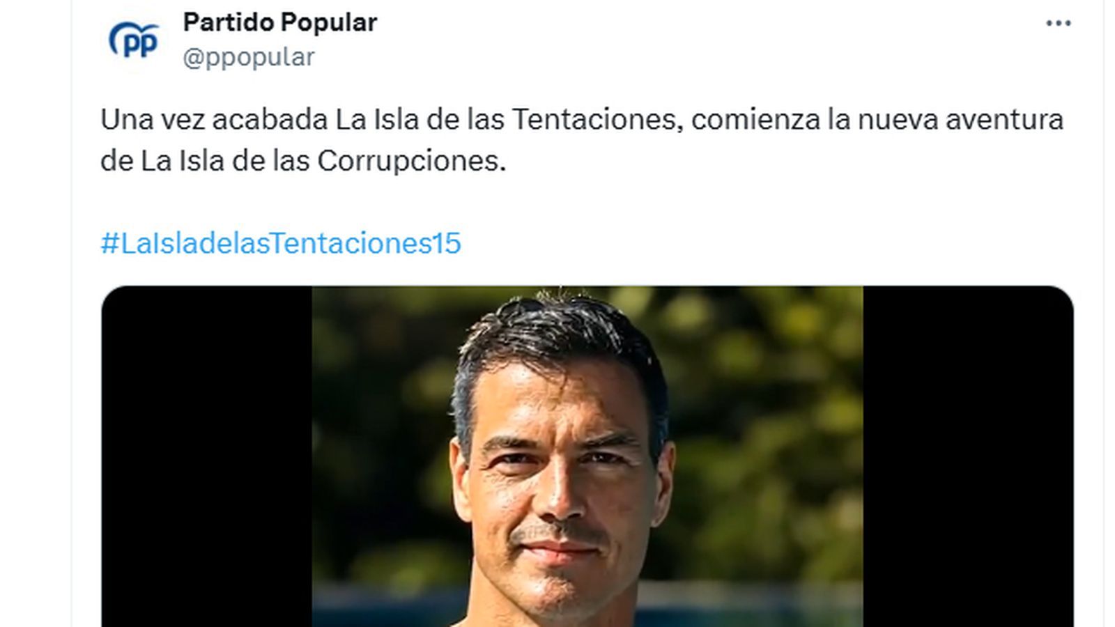 Captura de pantalla del mensaje del PP en X.