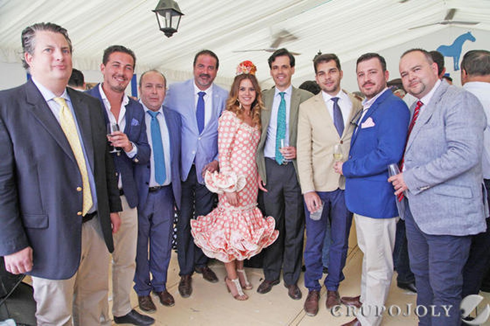 Antonio Tortosa, Jaime Racero, Antonio Guijarro, Rafael Alcaide, Miguel Chaves y Álvaro Girón, de Vodafone Empresas, con Benjamín Sánchez, Marisa López y Alfonso Domecq. 

Foto: Vanesa Lobo