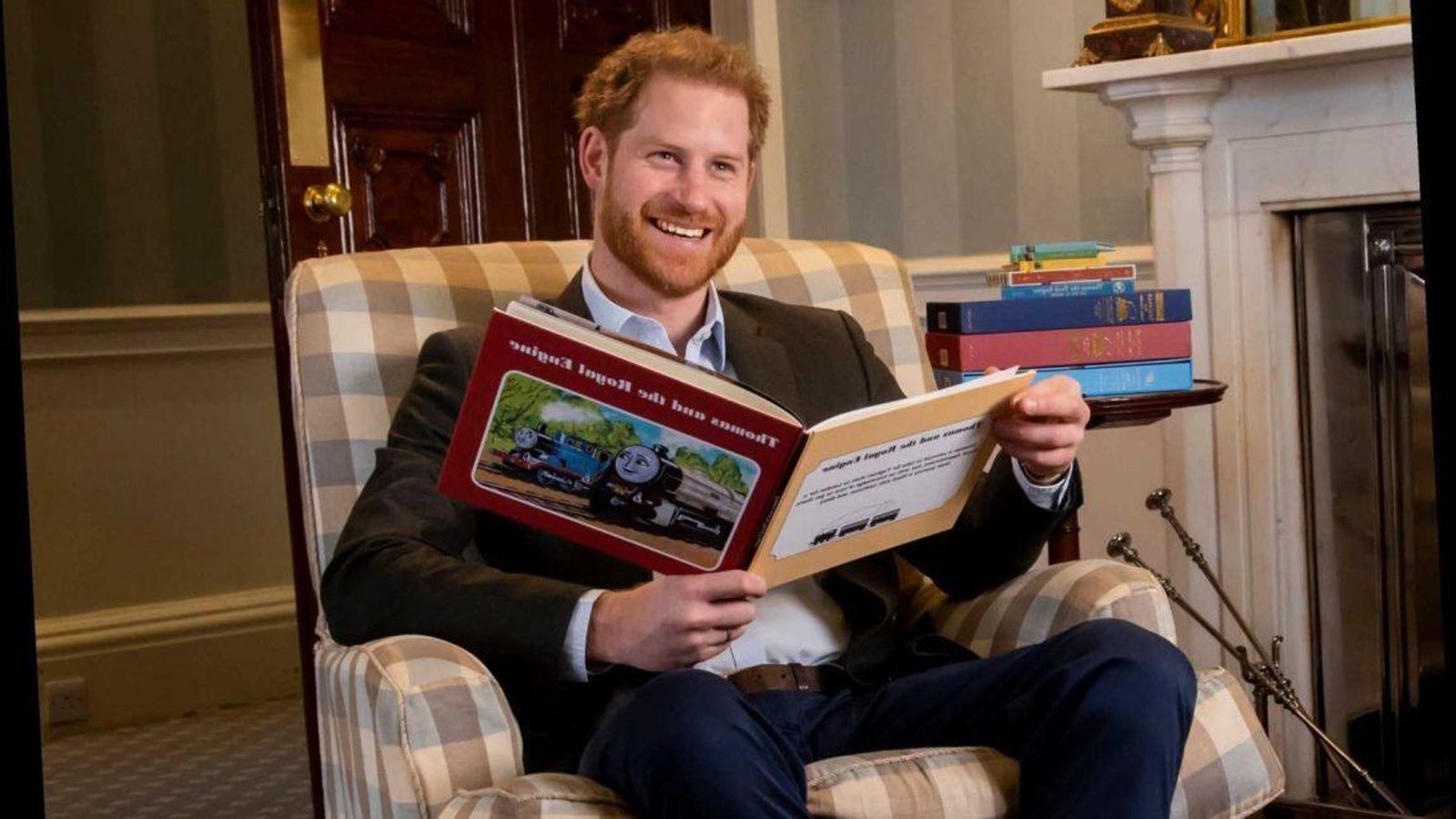 El duque de Sussex, en la presentación de un libro de cuentos.