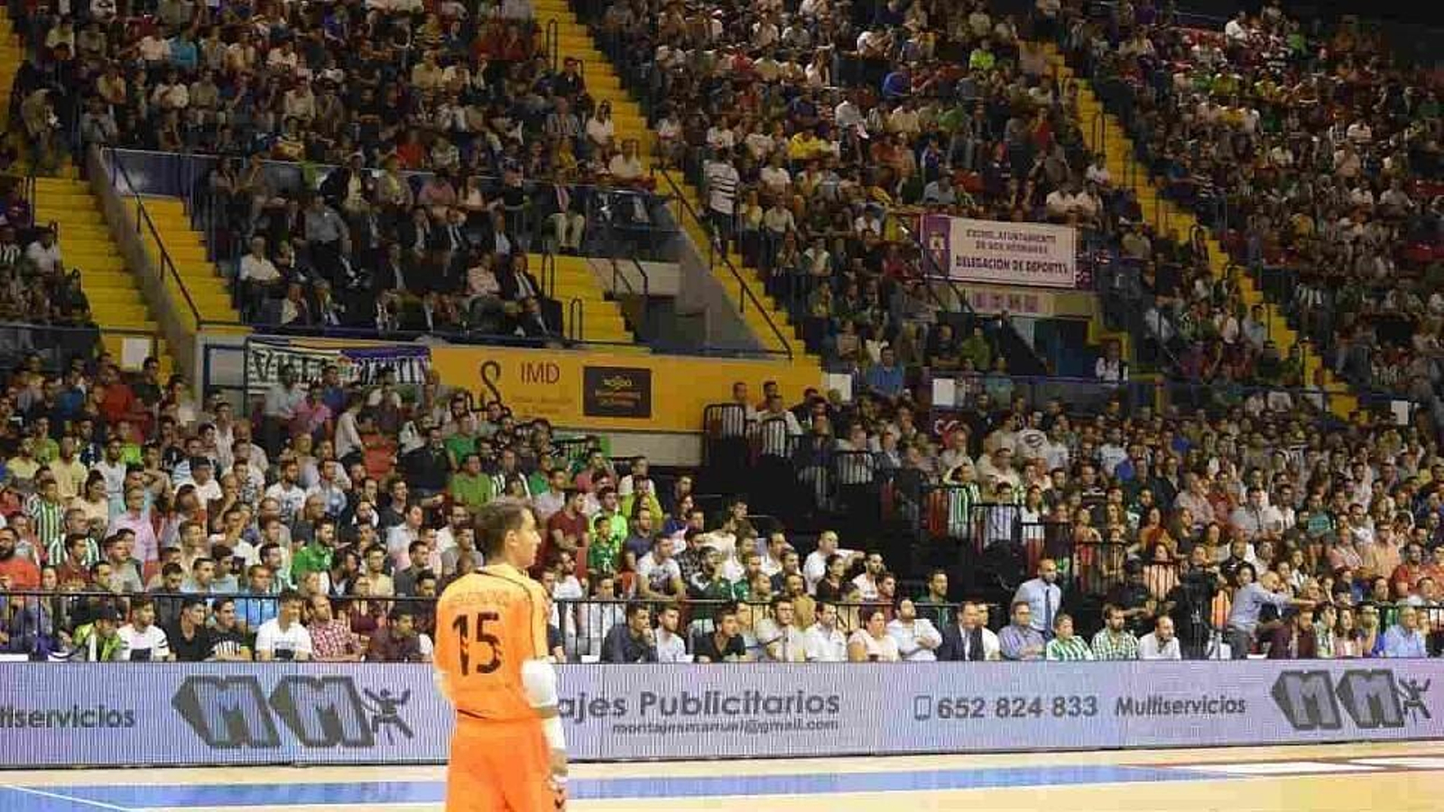 Una imagen de un partido del Betis Futsal en el Palacio de los Deportes de San Pablo.
