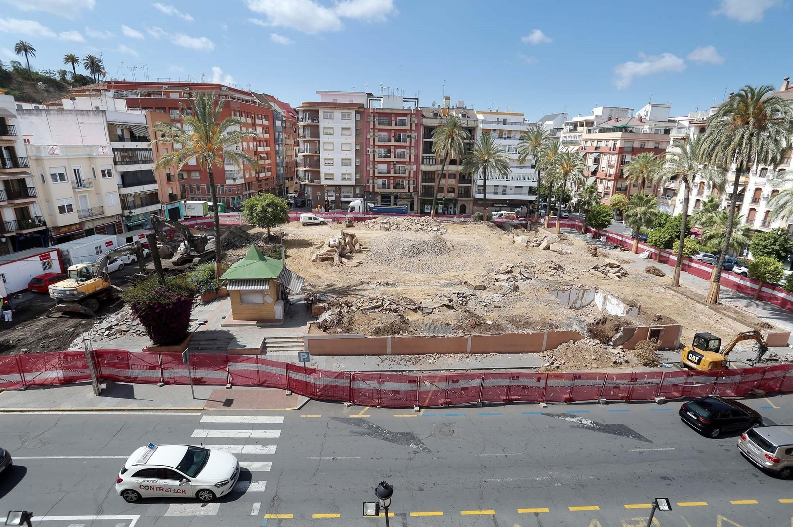 Las mejores imágenes del estado actual de la Plaza de La Merced de Huelva con las obras