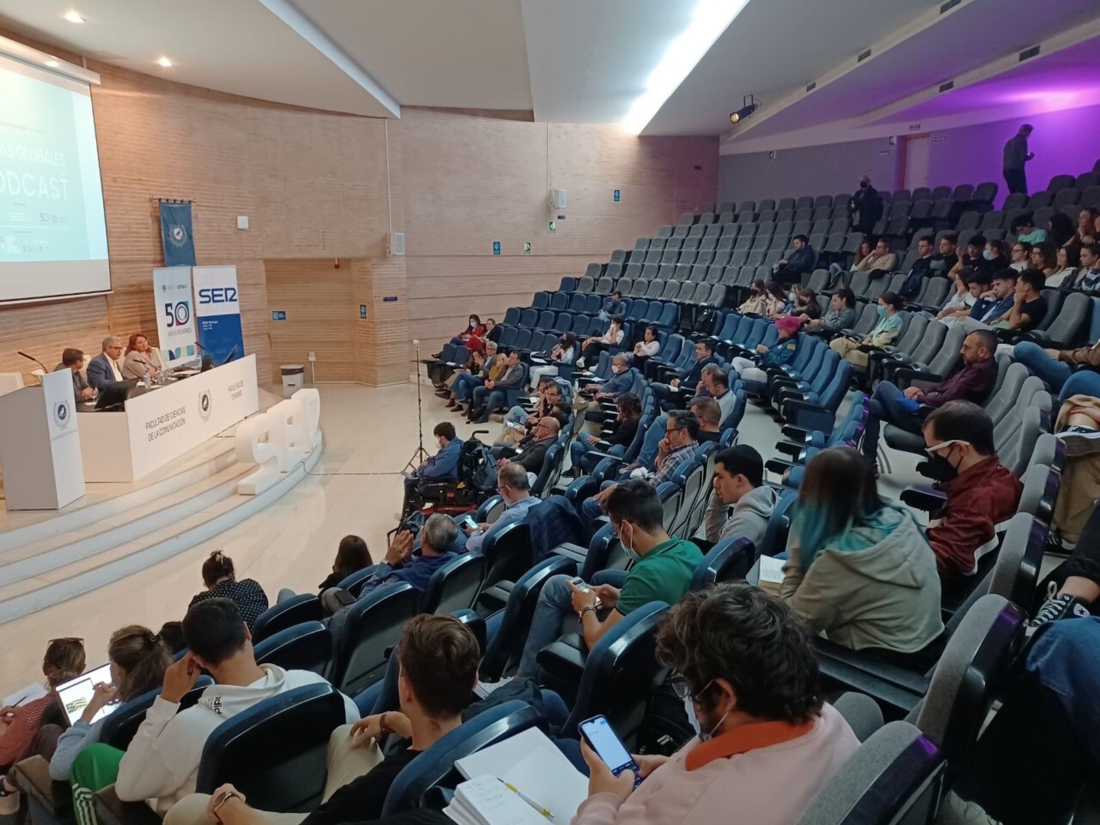 Inauguración de las jornadas este martes en la Facultad de Ciencias de la Comunicación.