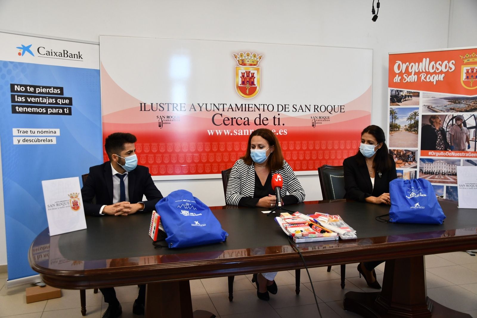 La presentación del material escolar.