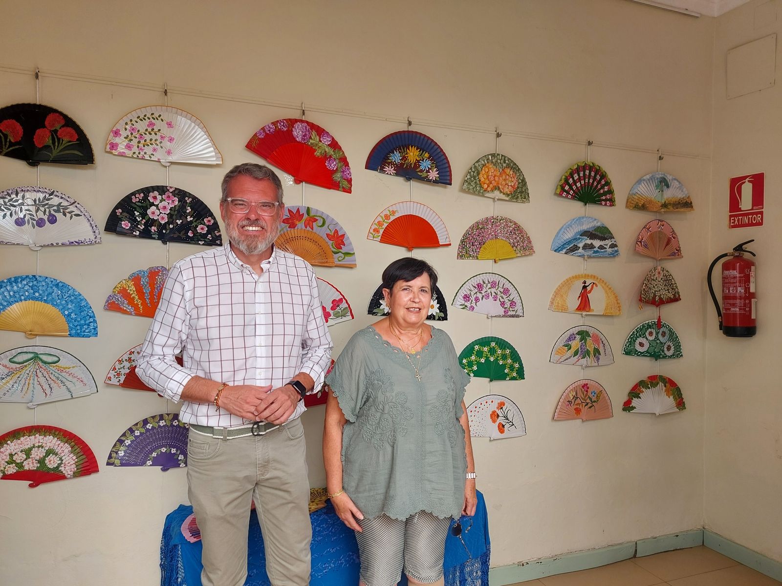 Presentación de la exposición de abanicos de Carmeli Piernagorda.