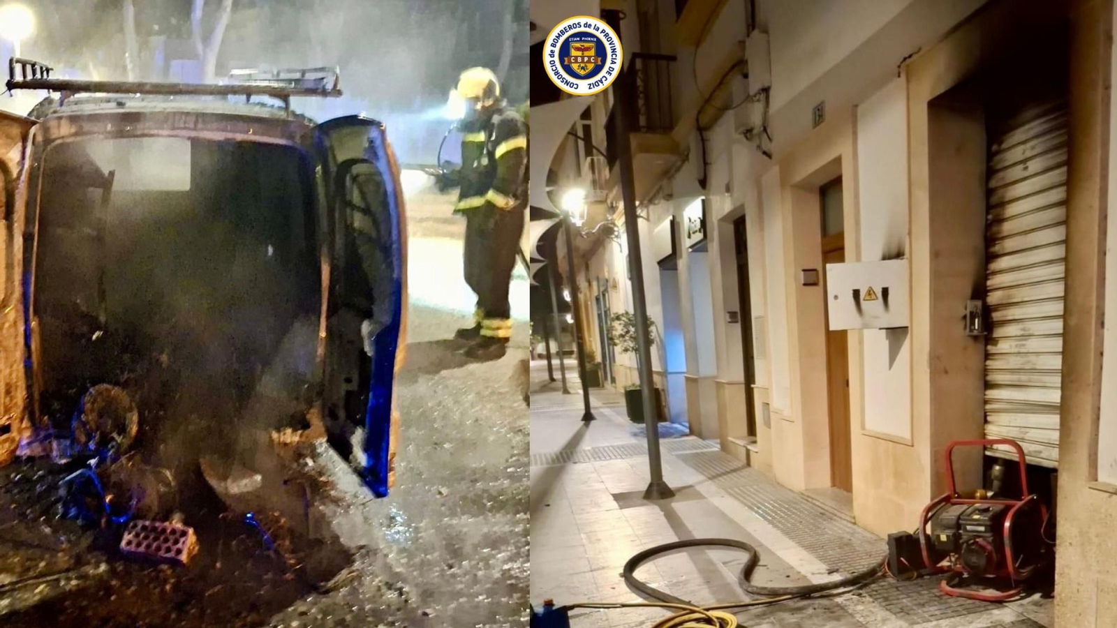 Actuaciones de los bomberos en Puerto Real