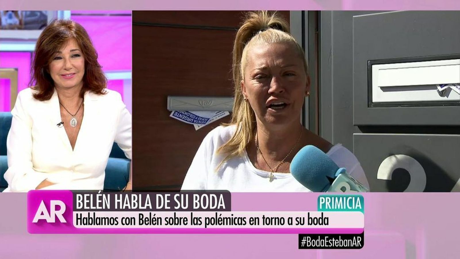 Ana Rosa, el lunes en su programa, hablando con Belén Esteban.
