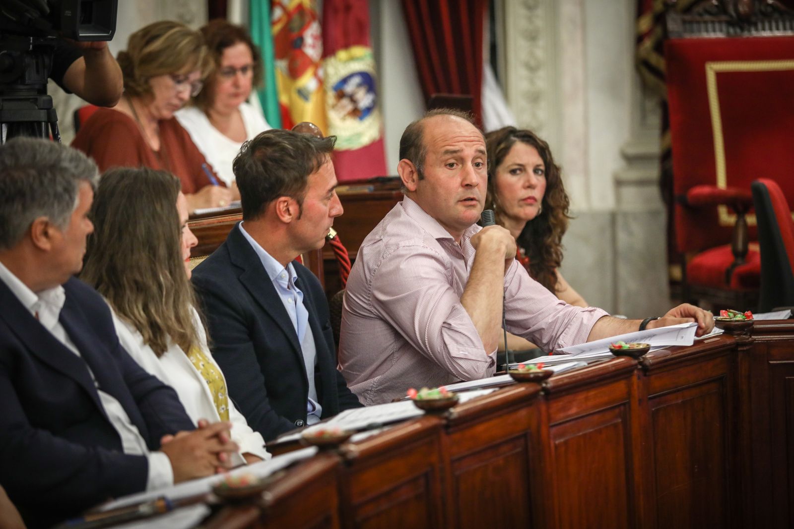 Juancho Ortiz, durante el Pleno de Organización del martes