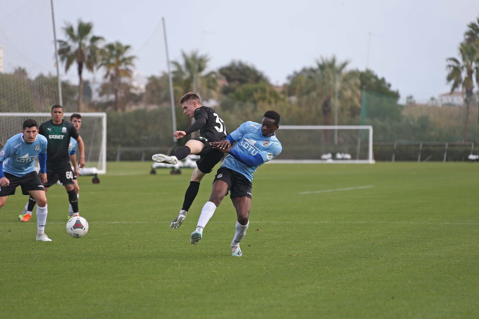 Un lance de uno de los amistosos entre Balona y Krasnodar de 2020