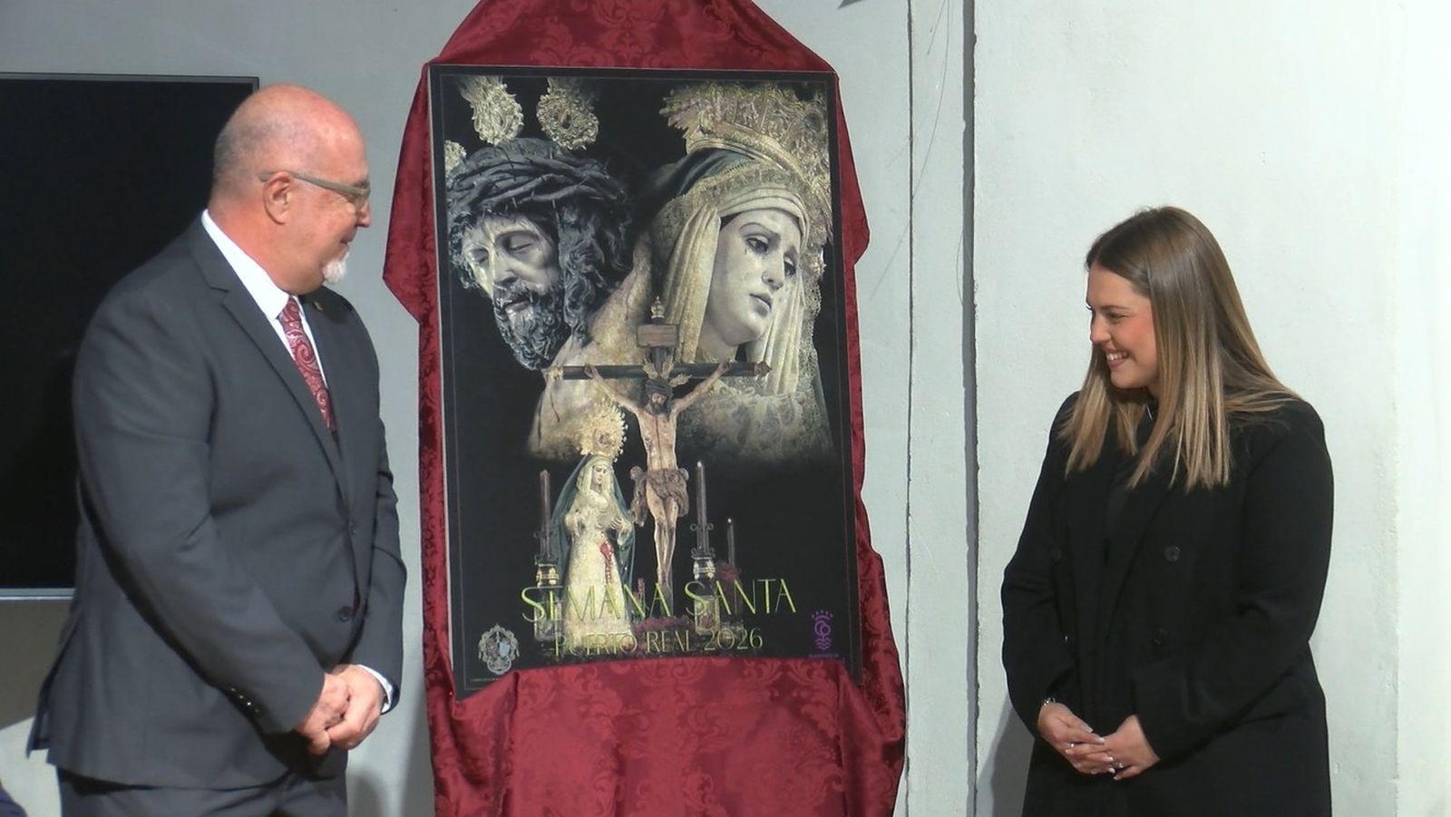 José María Chanivet y Rosario lópez descubrieron el cartel