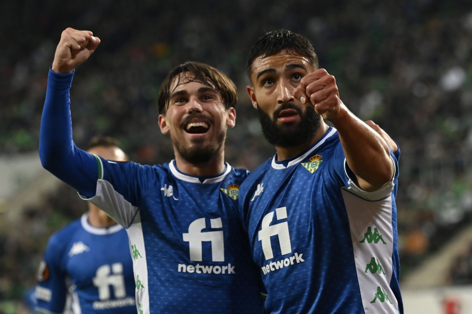 Rodri y Fekir, tras marcar el galo el 0-1.