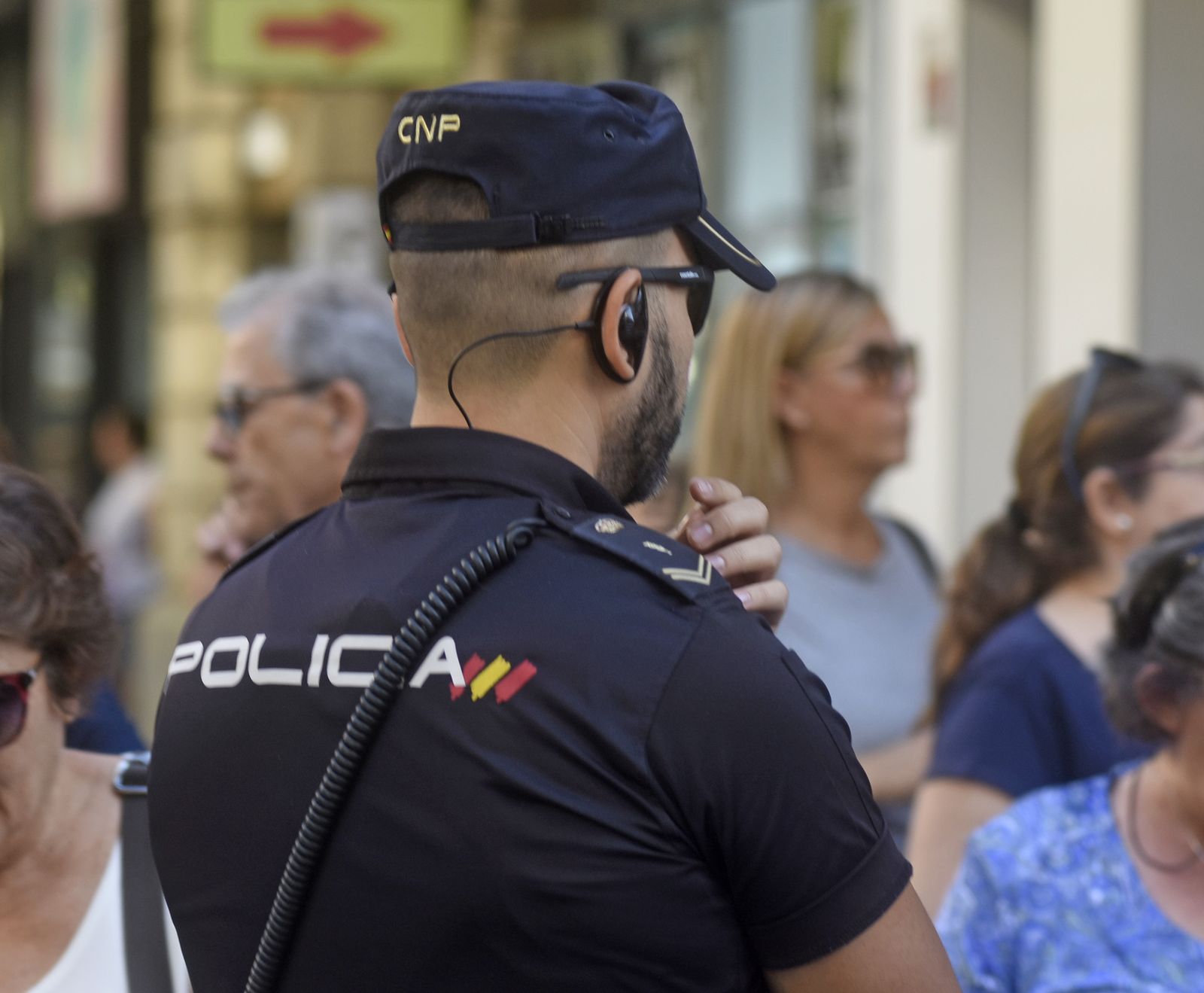 Un agente de la Policía Nacional durante un servicio.