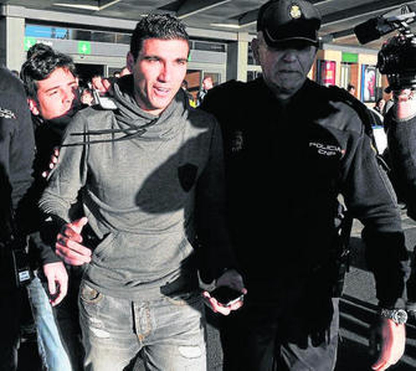 Reyes, a su llegada a Santa Justa.