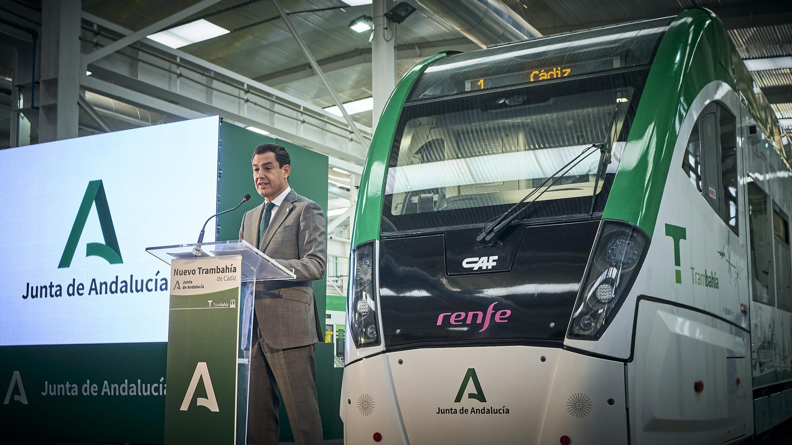 Viaje inaugural del tranvía Cádiz - Chiclana