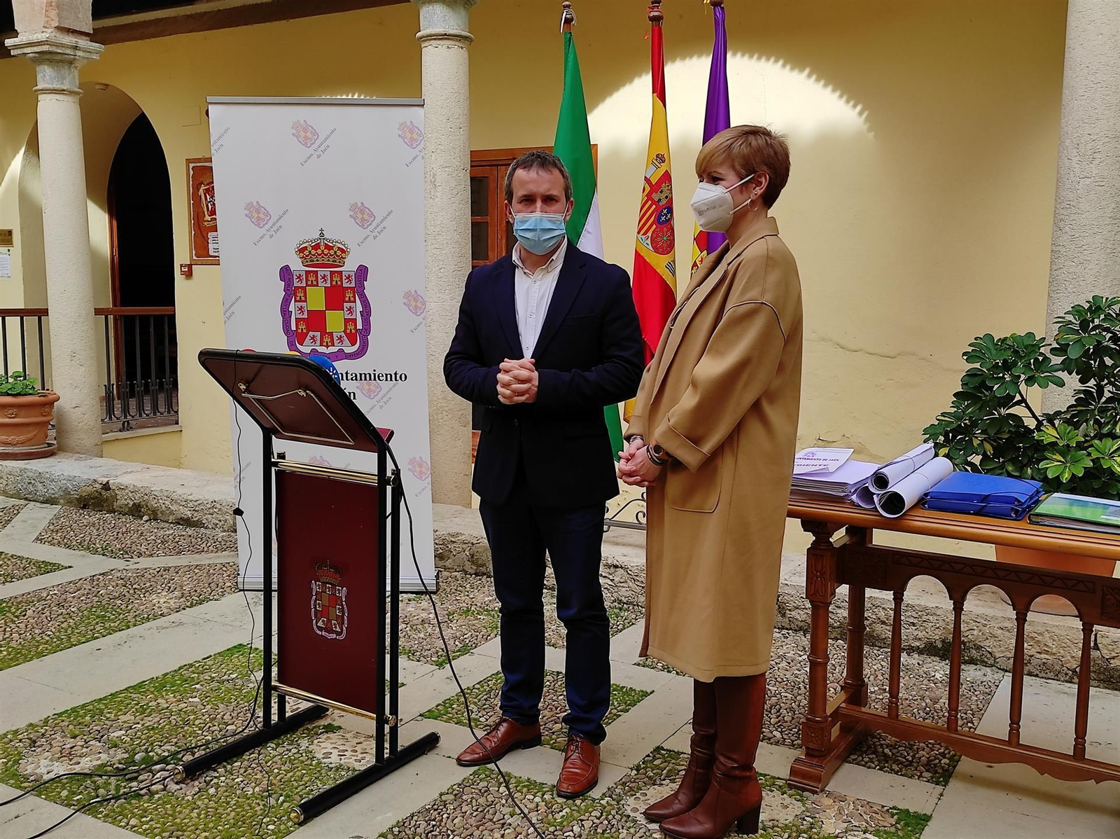 Julio Millán (PSOE) y María Cantos (Cs) hasta ahora coalición en el Ayuntamiento de Jaén