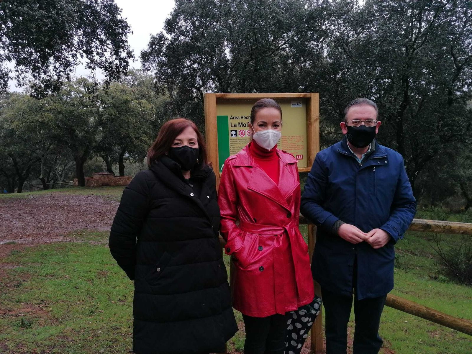 María Ángeles Muriel, durante su visita a Aracena.