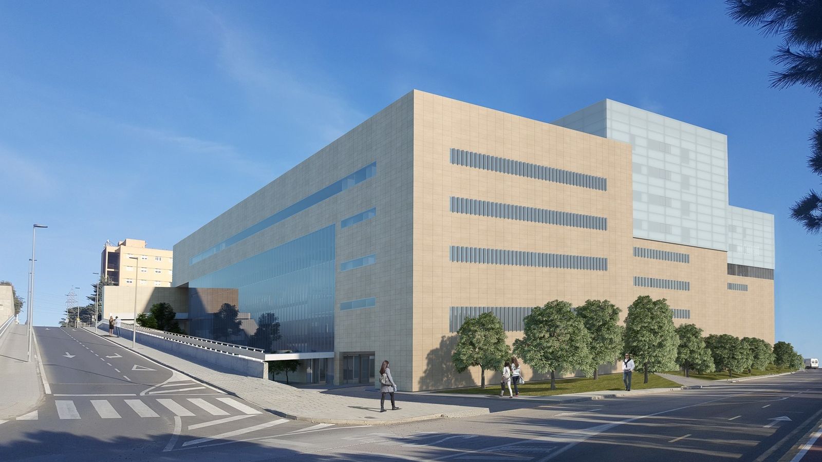 Esta es la maqueta de cómo quedará el nuevo edificio una vez concluidas las obras en mayo de 2025, anexo al Hospital Materno Infantil Princesa Leonor