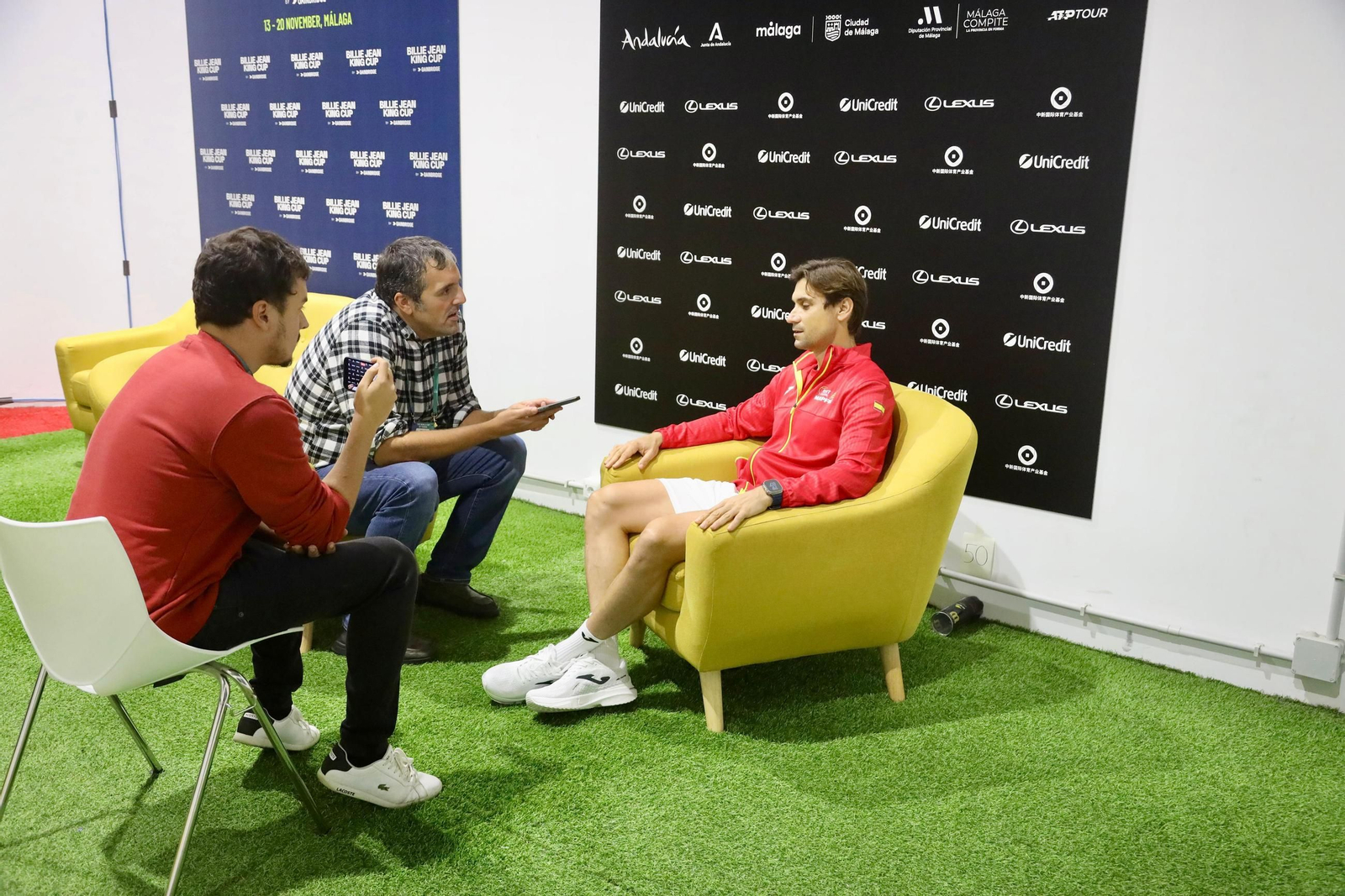 La entrevista a David Ferrer, en fotos