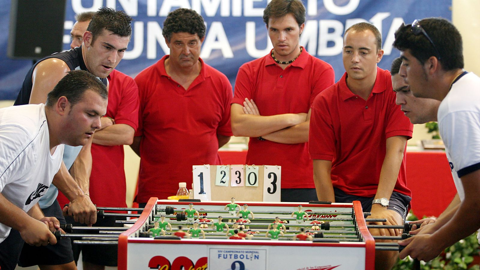 El Mundial de Futbolín de Punta Umbría en una anterior edición