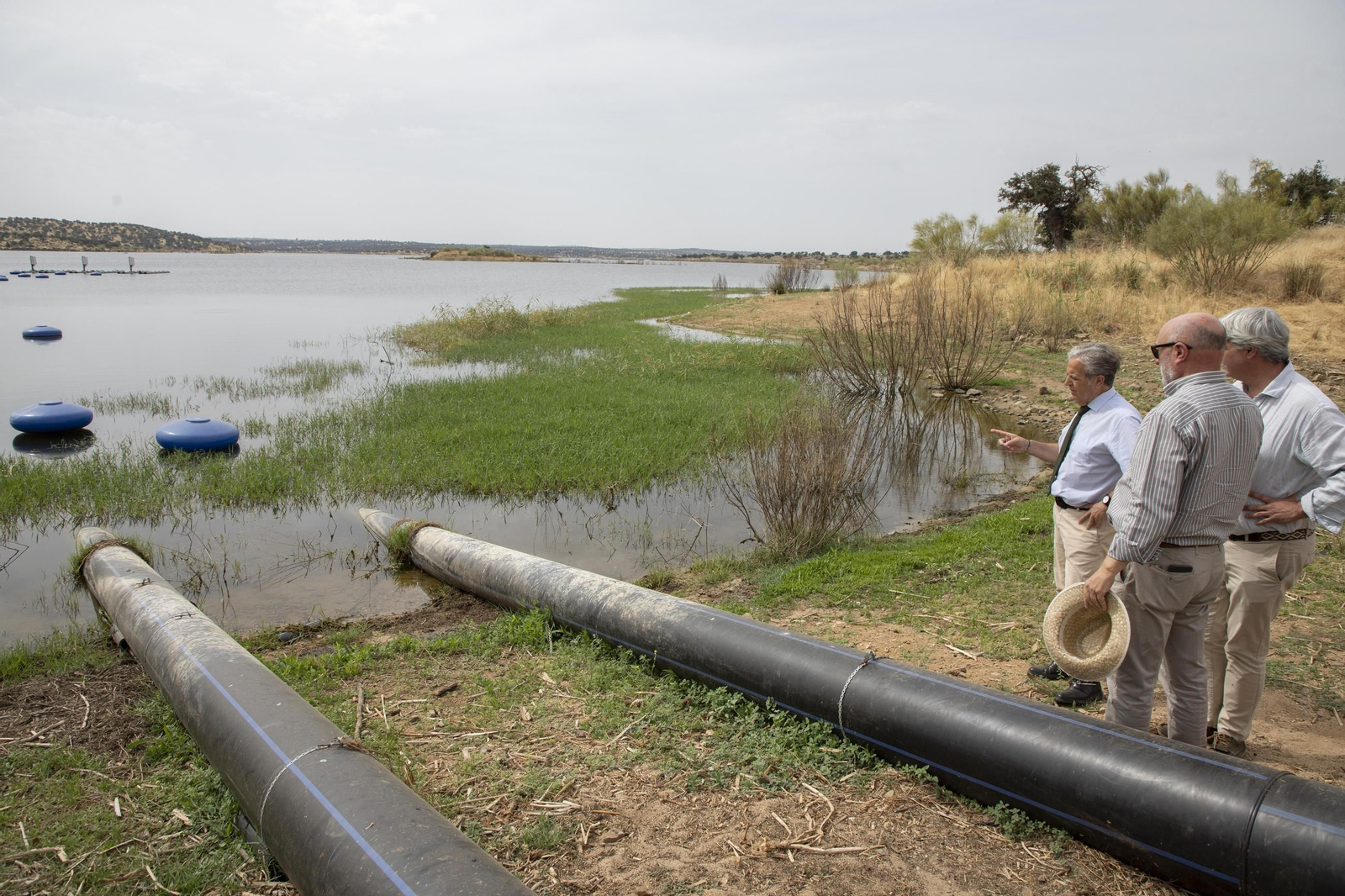 Salvador Fuentes, durante una visita al embalse de La Colada.