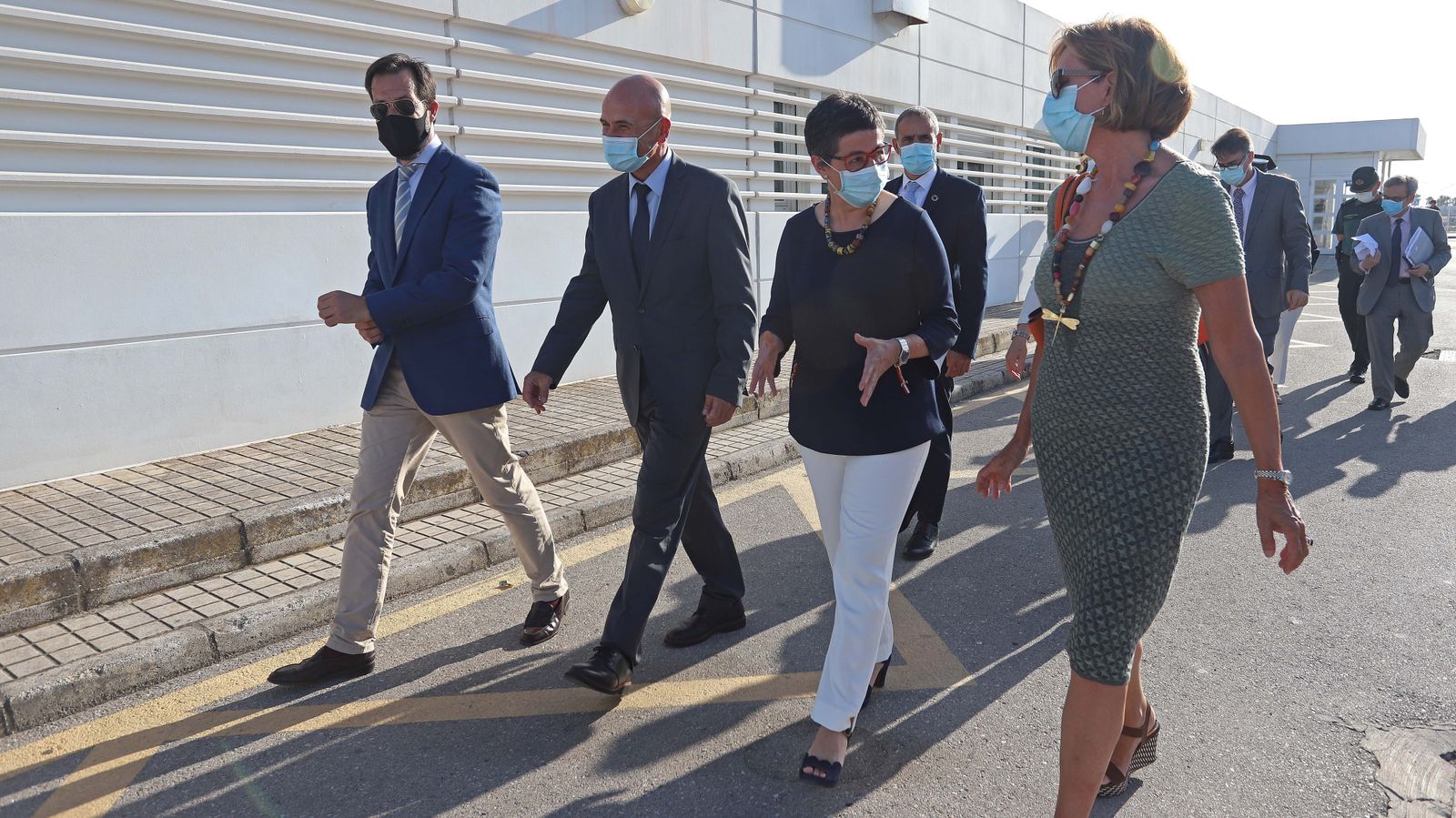 Visita de Arancha González Laya a La Línea y la Verja de Gibraltar