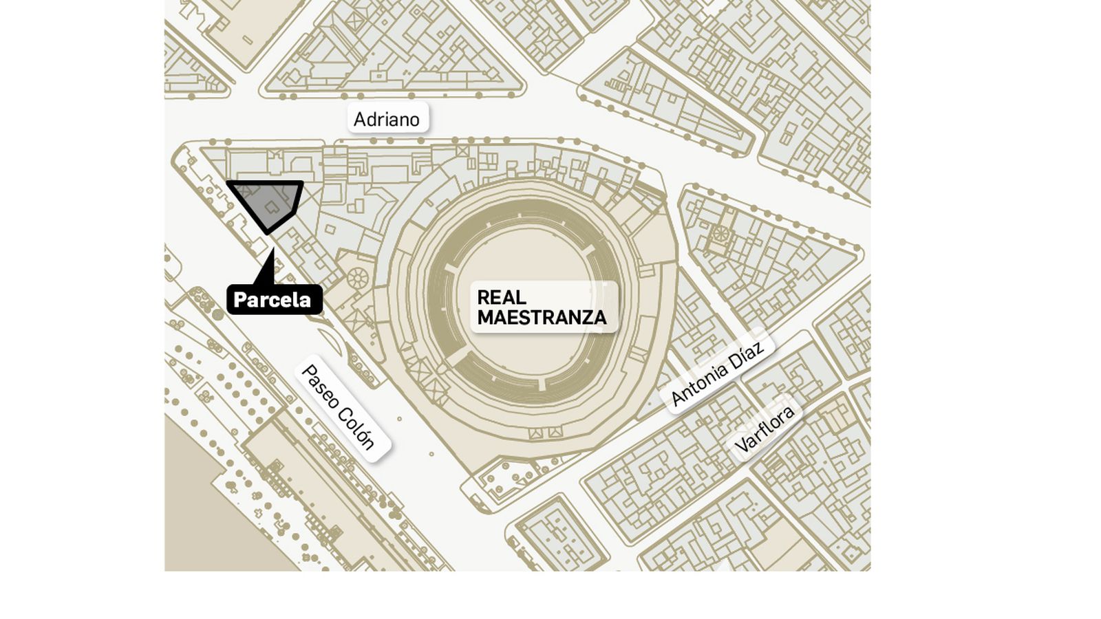 Localización del edificio de Paseo Colón.