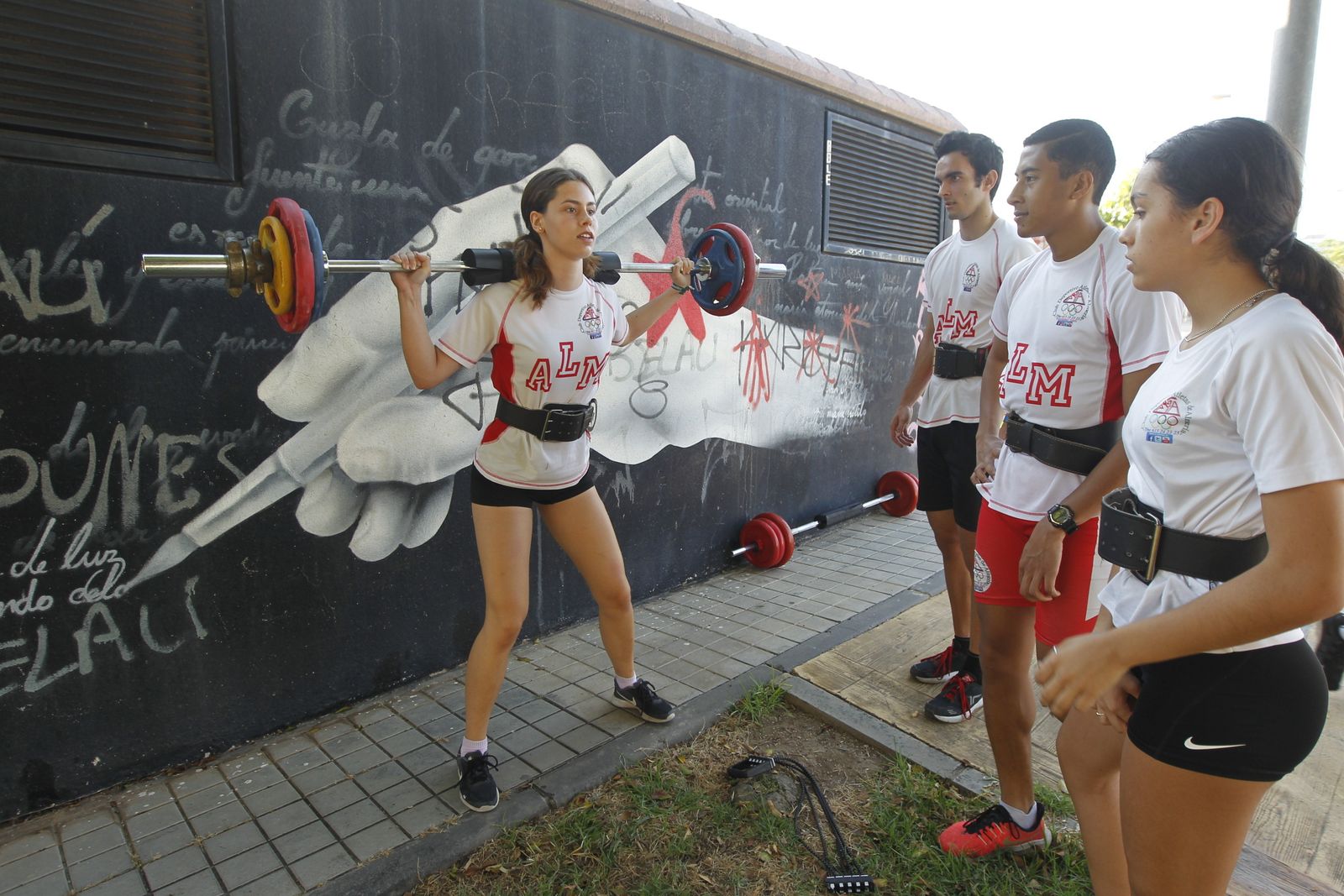 Entrenamiento del CD Atletas de Almería en el parque de Los Molinos