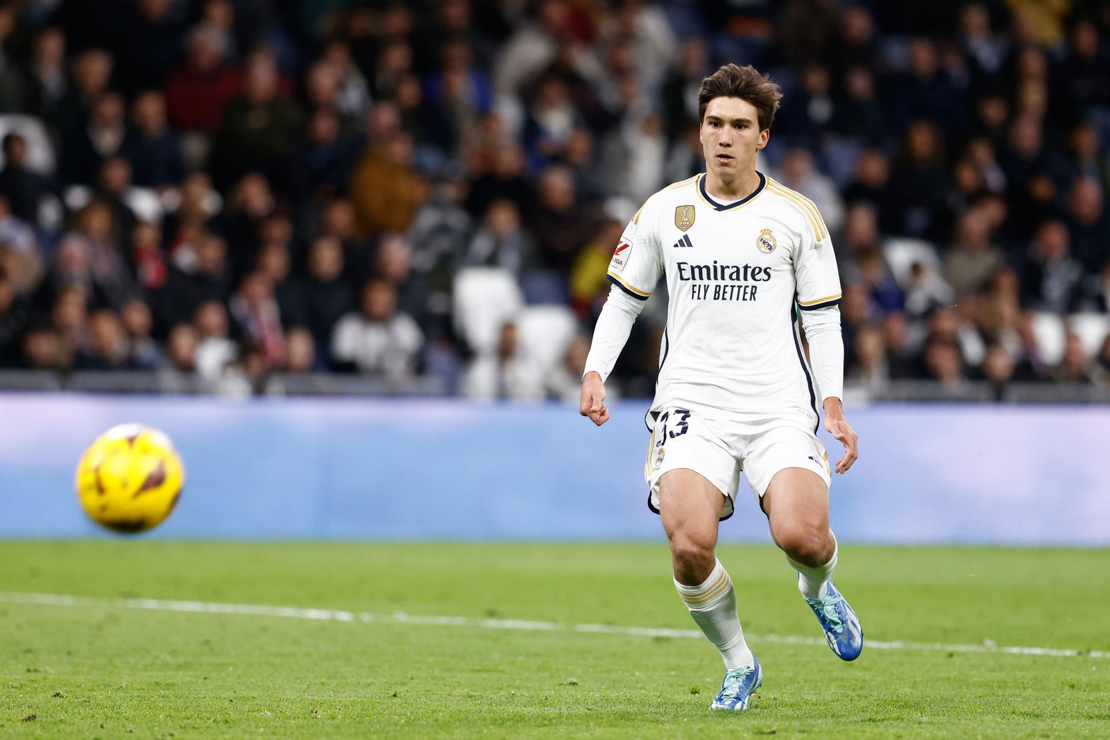 Gonzalo García en un partido con el primer equipo del Real Madrid la pasada temporada. Gonzalo García en un partido con el primer equipo del Real Madrid la pasada temporada.