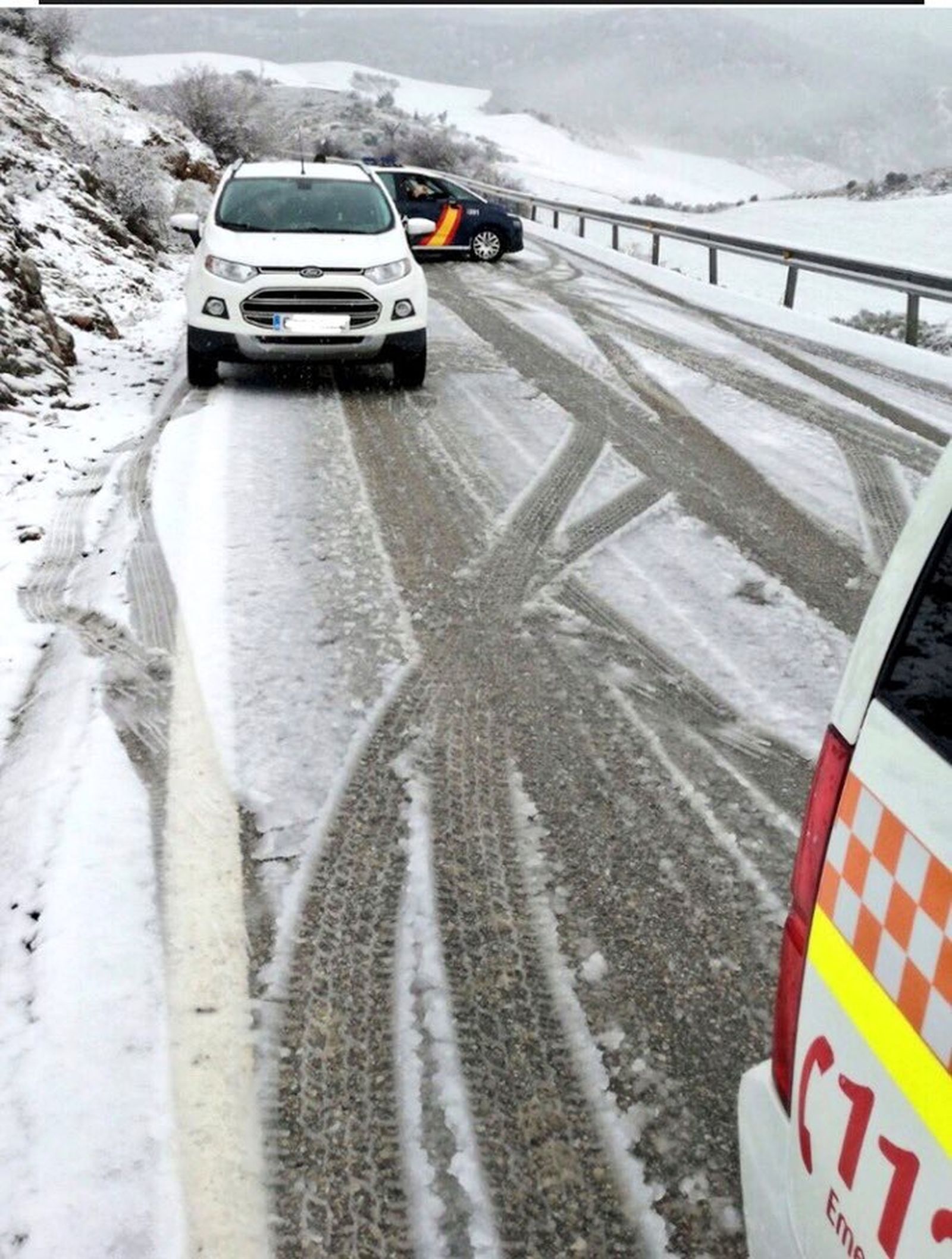 La nevada en el interior de Málaga, en imágenes
