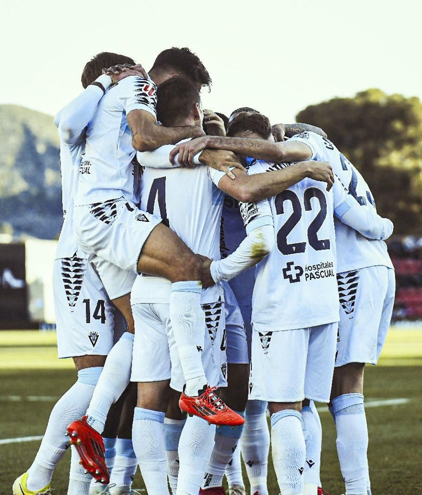 Jugadores del Cádiz celebran un gol. Jugadores del Cádiz celebran un gol.