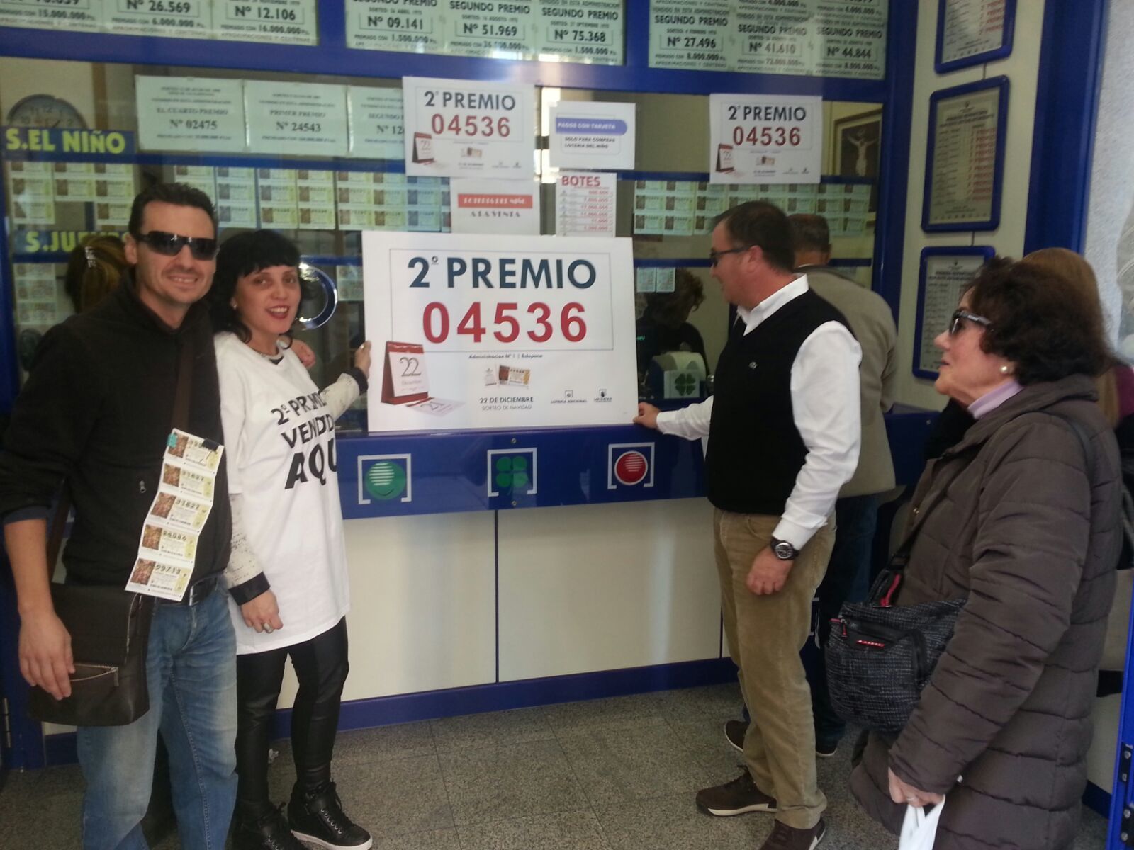 Los premiados en la Lotería de Navidad en Málaga
