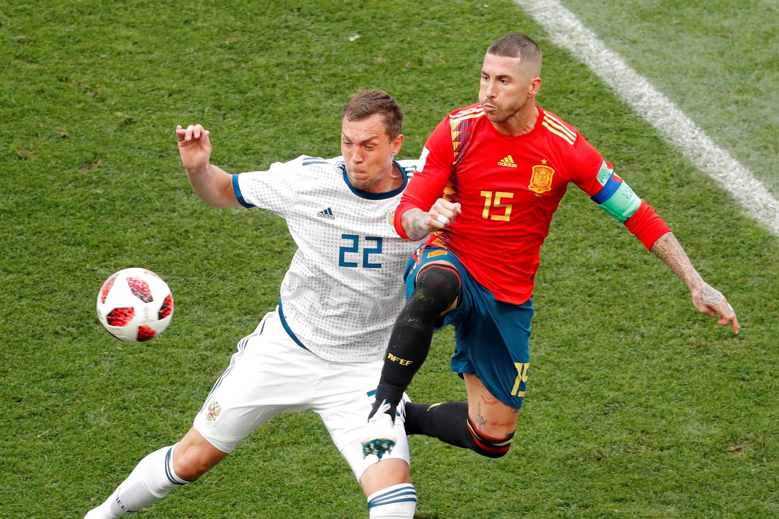 Las imágenes del España-Rusia