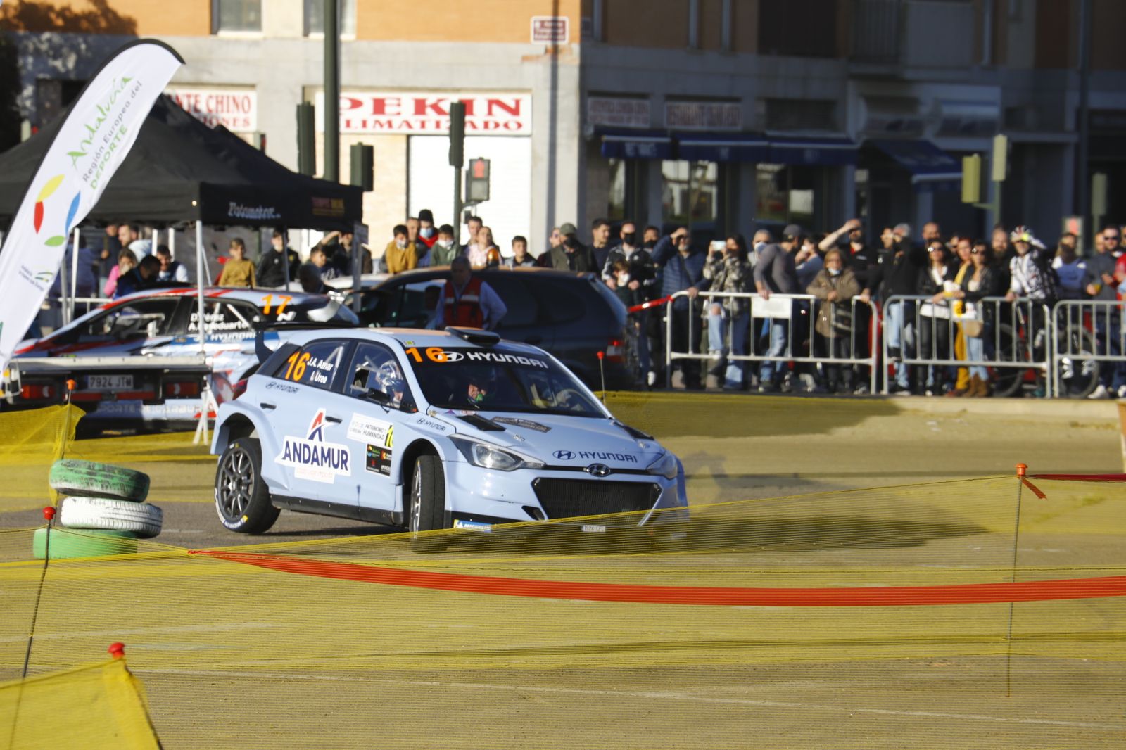 La primera pasada al tramo urbano de Córdoba en el Rallye Sierra Morena, en imágenes