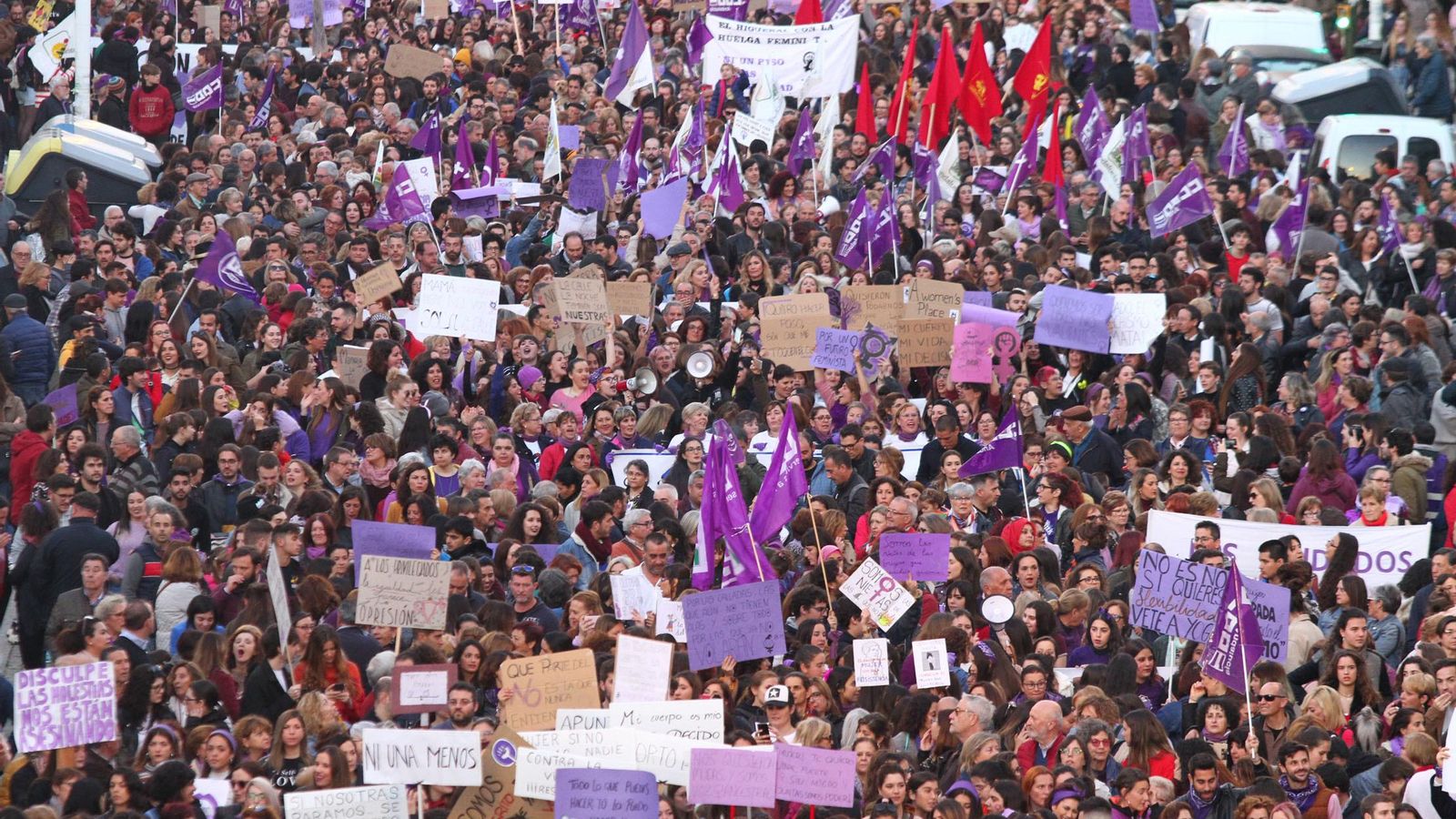 Miles de personas se echaron ayer a la calle por el 8-M.
