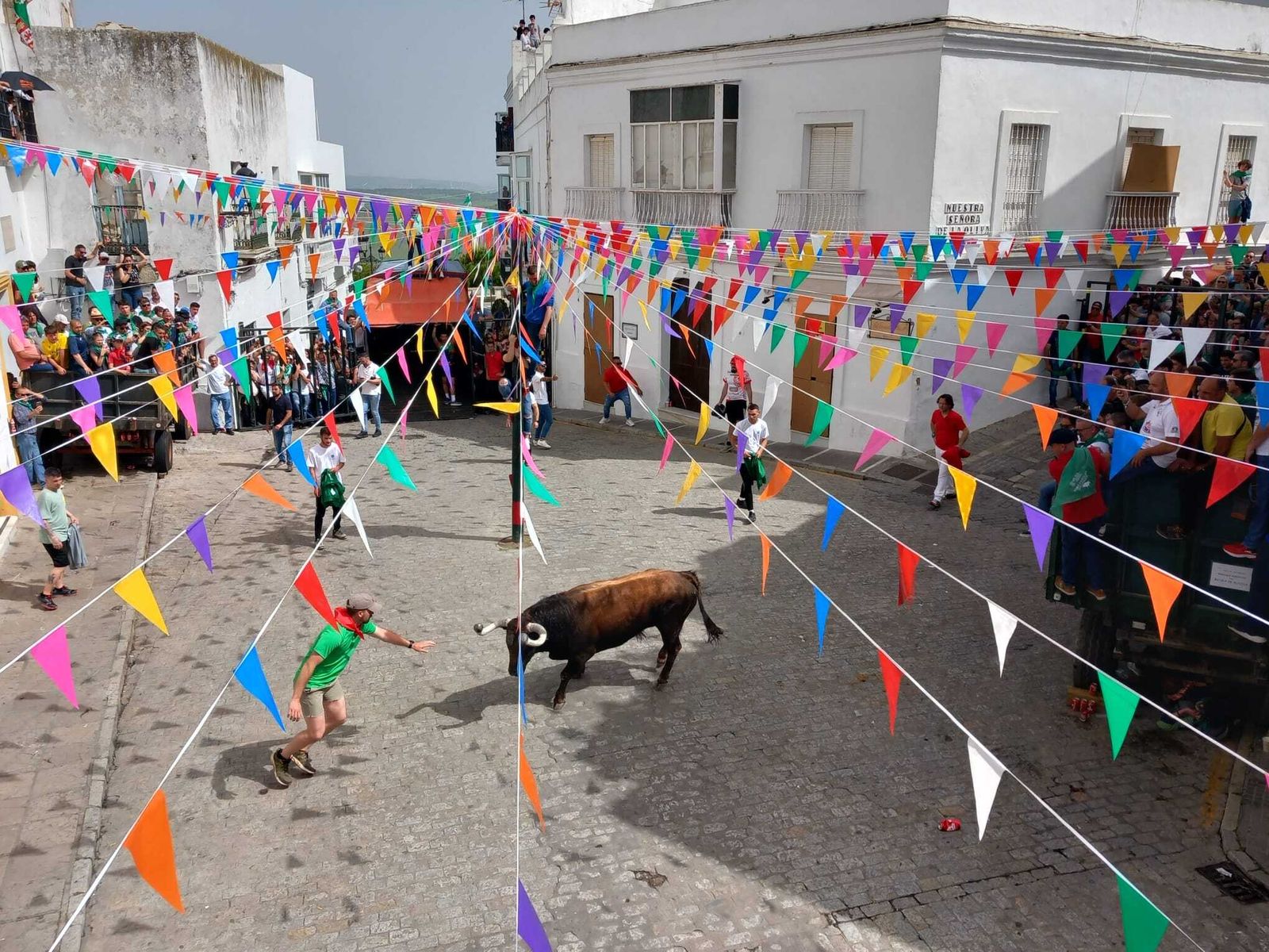 Imágenes de la fiesta del Toro Embolao en Vejer