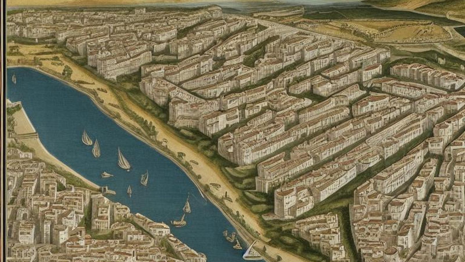 Simulació de la AI de Málaga en 1611 . Simulació de la AI de Málaga en 1611 .