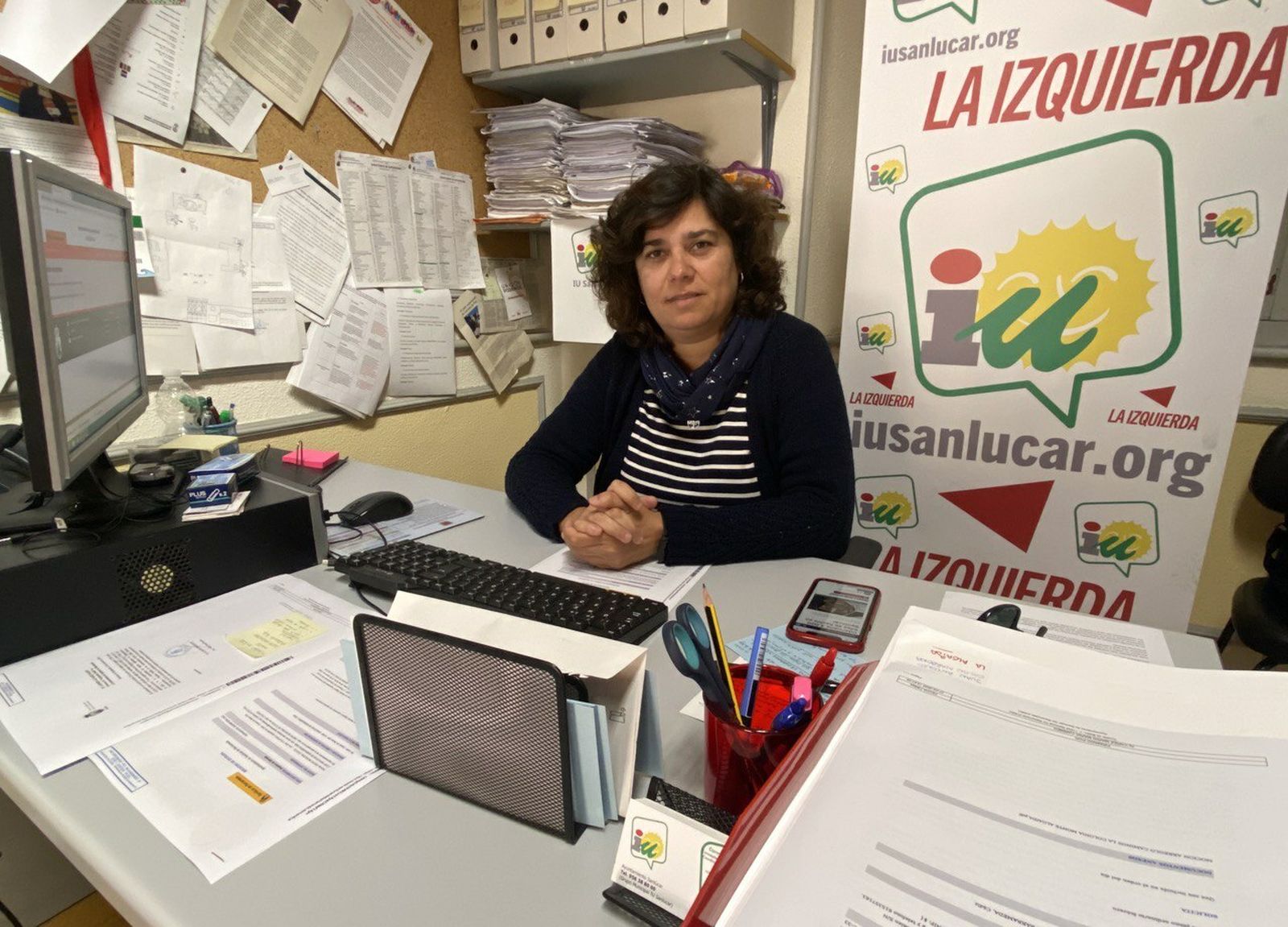 La portavoz de IU en el Ayuntamiento de Sanlúcar, Carmen Álvarez.