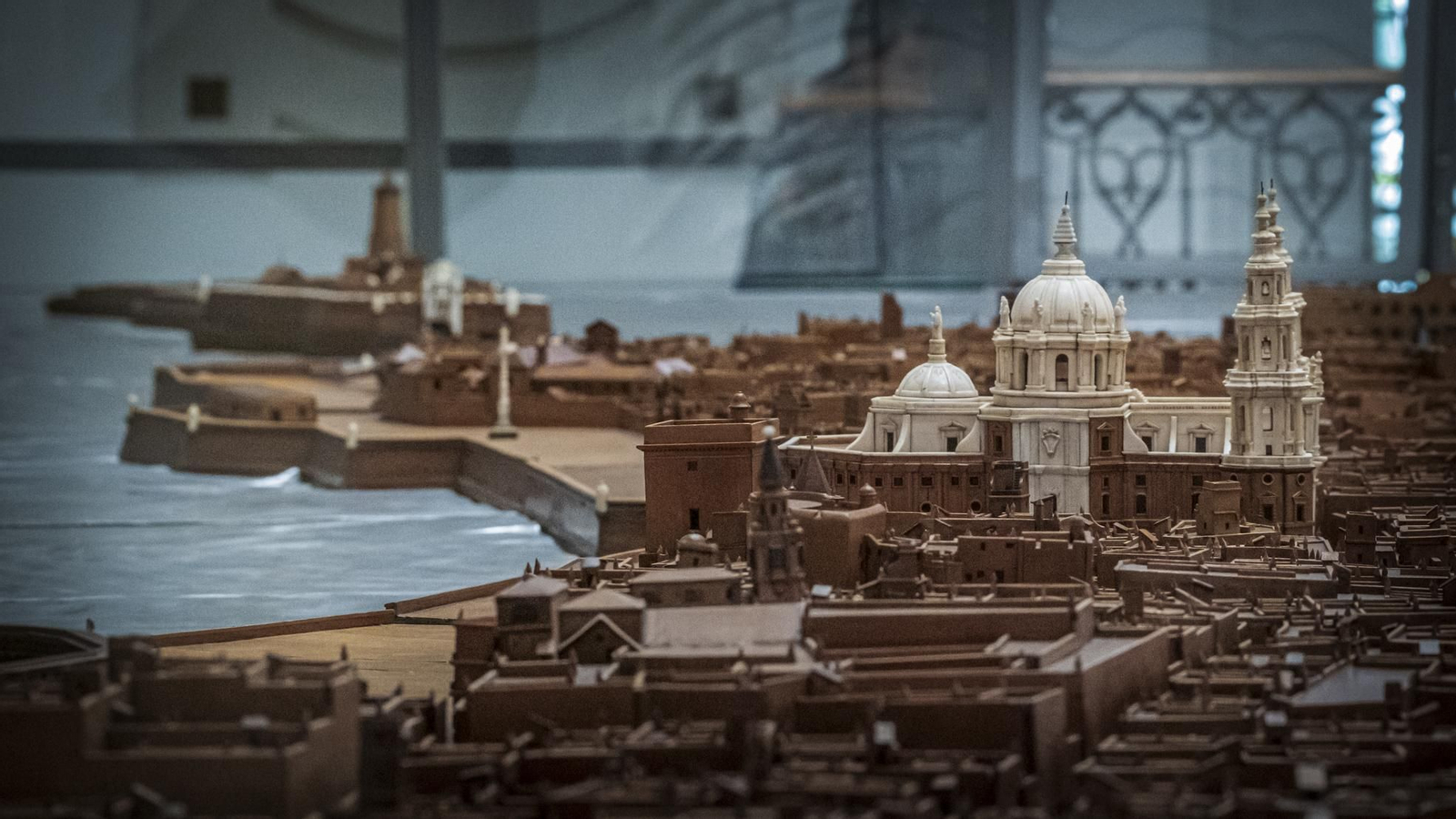 La Maqueta de Cádiz en el Museo de las Cortes.