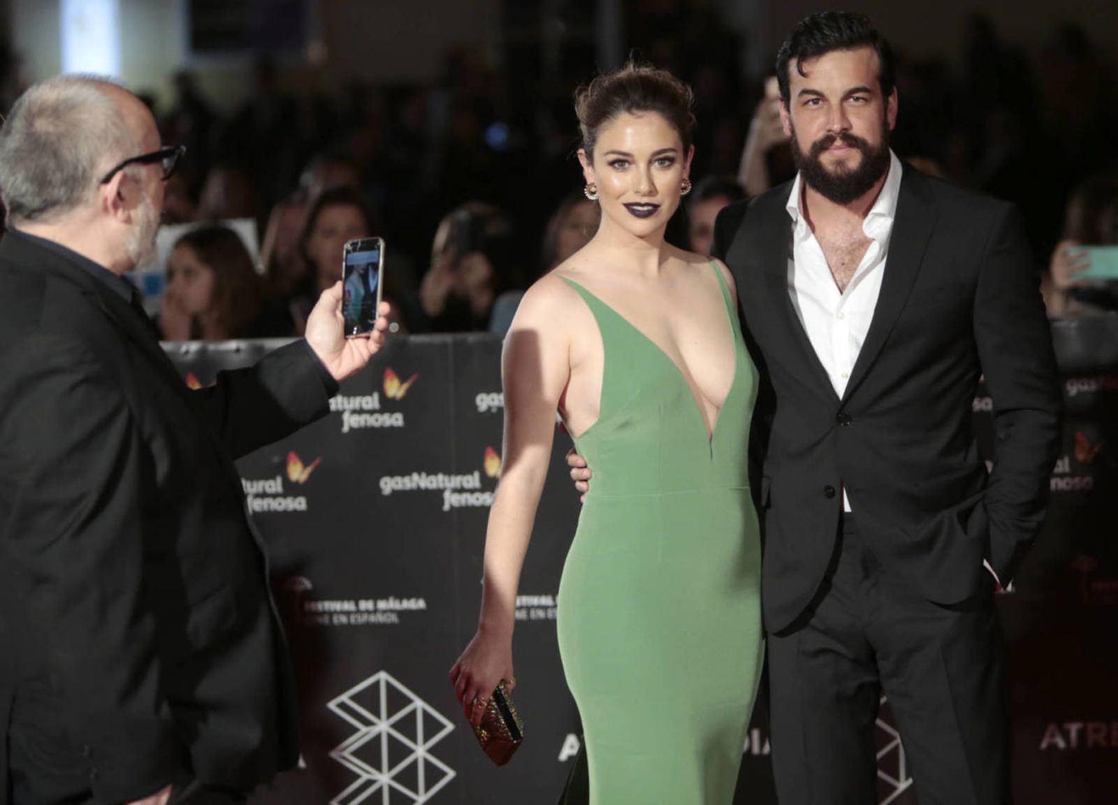 Blanca y Mario posaron juntos en la alfombra roja del Festival de Málaga.