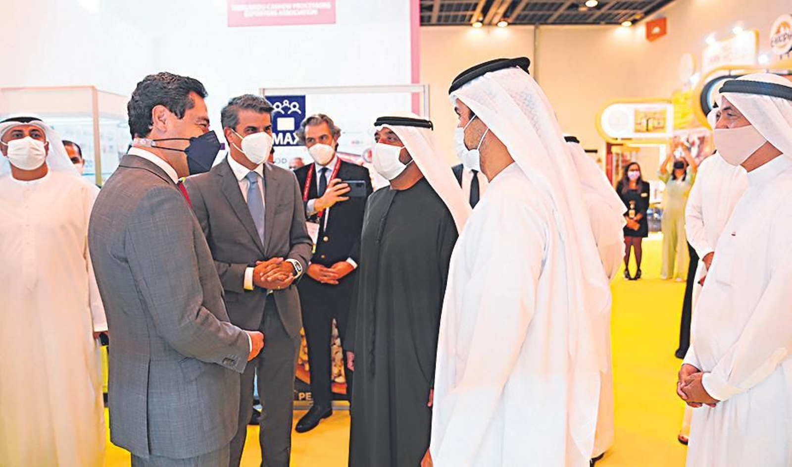 Juan Manuel Moreno, en Dubai, con el presidente de Emirates