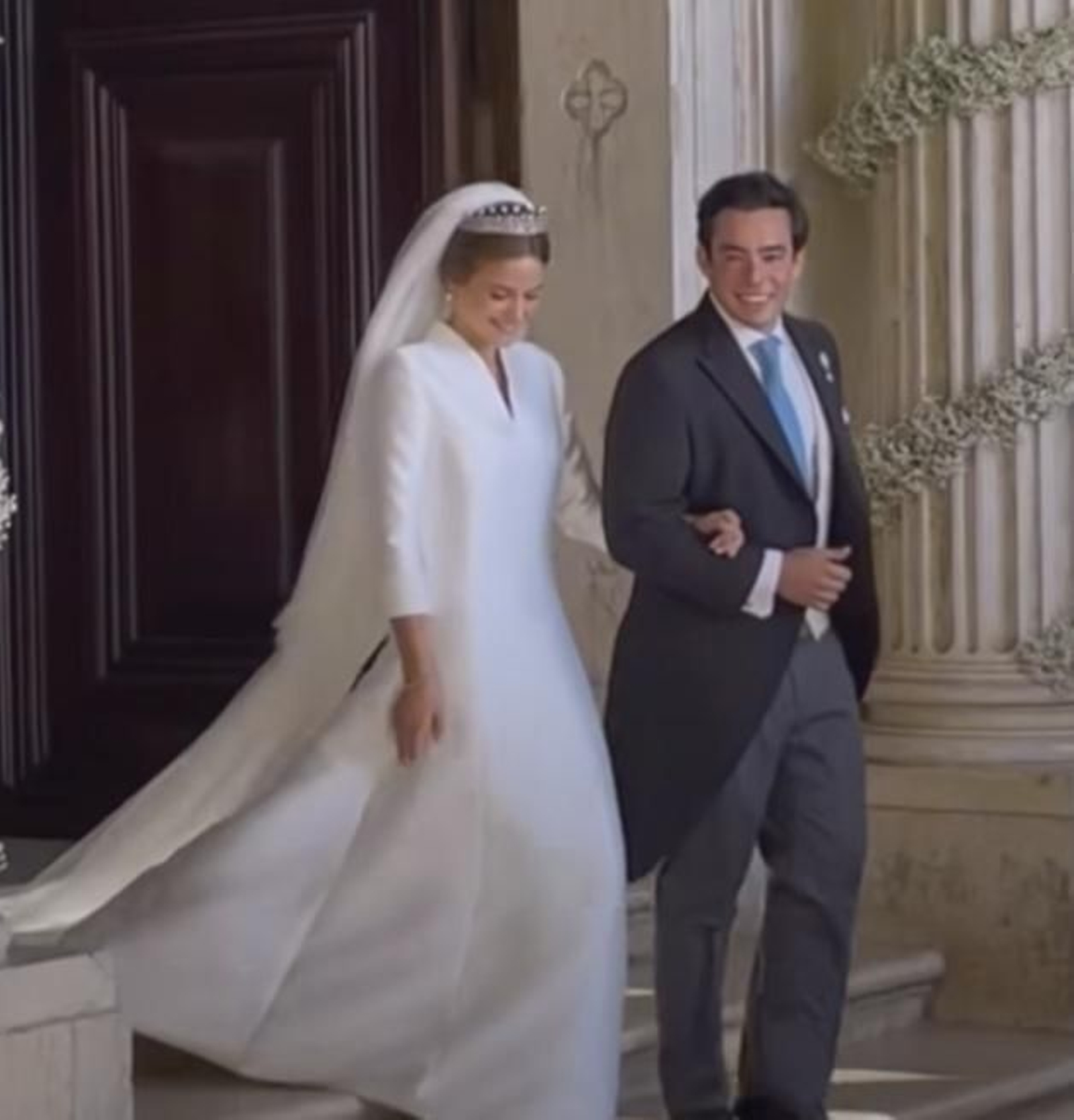 Los novios, María Francisca de Braganza y Duarte de Sousa Araújo,