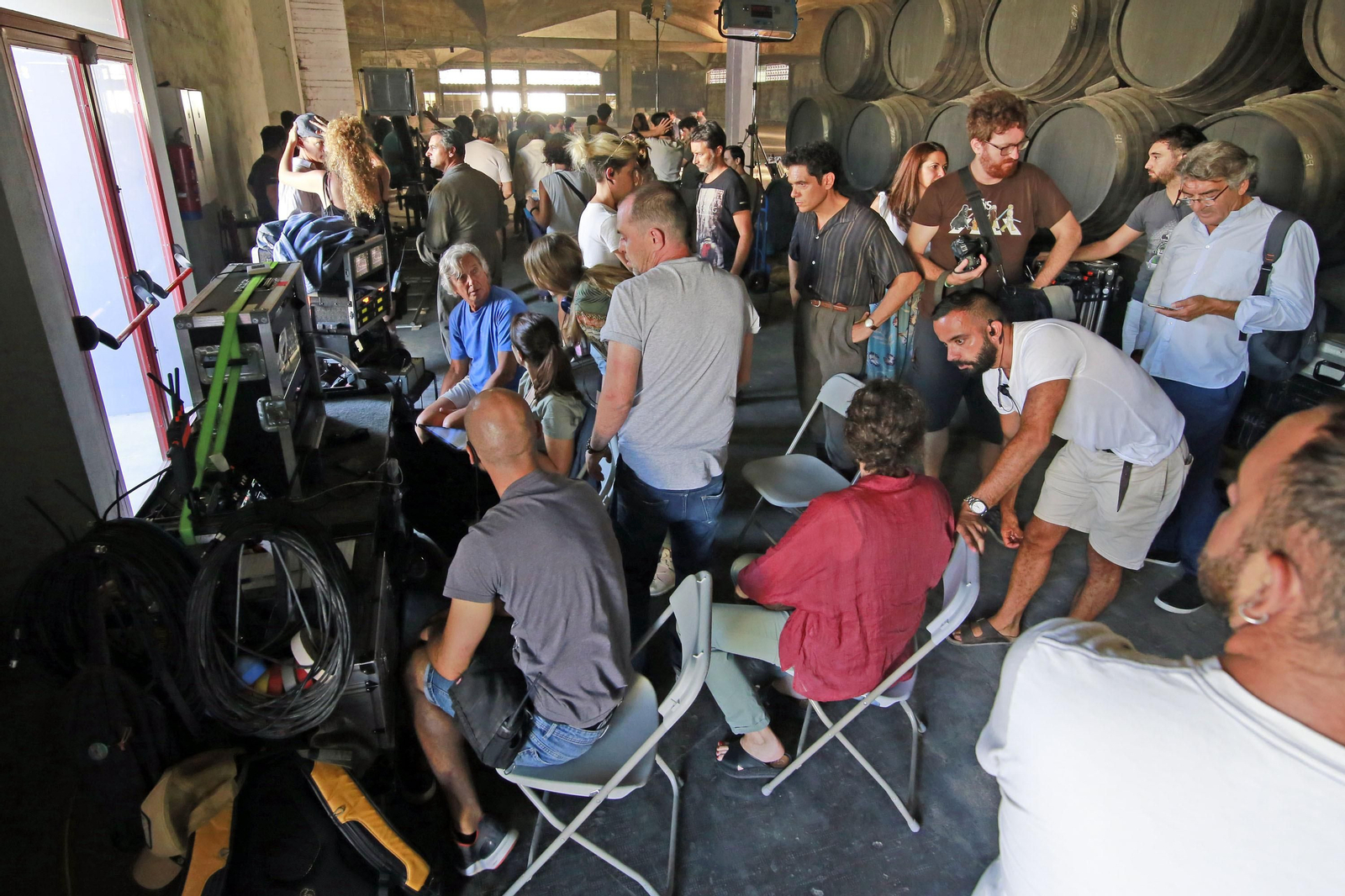 Imágenes del rodaje de la película 'El verano que vivímos' en González Byass