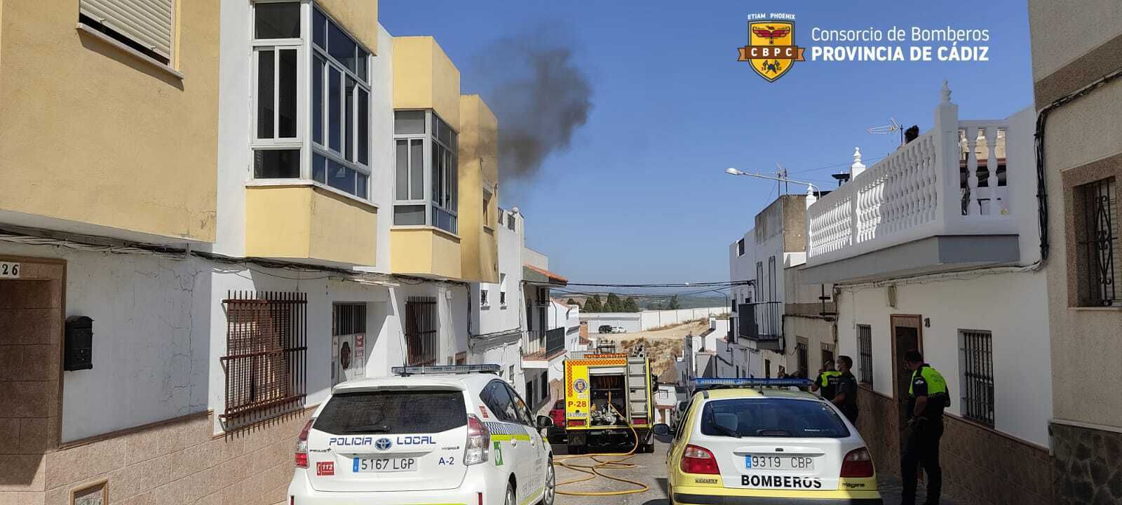 Imagen de la vivienda en la que se registró el incendio en Arcos