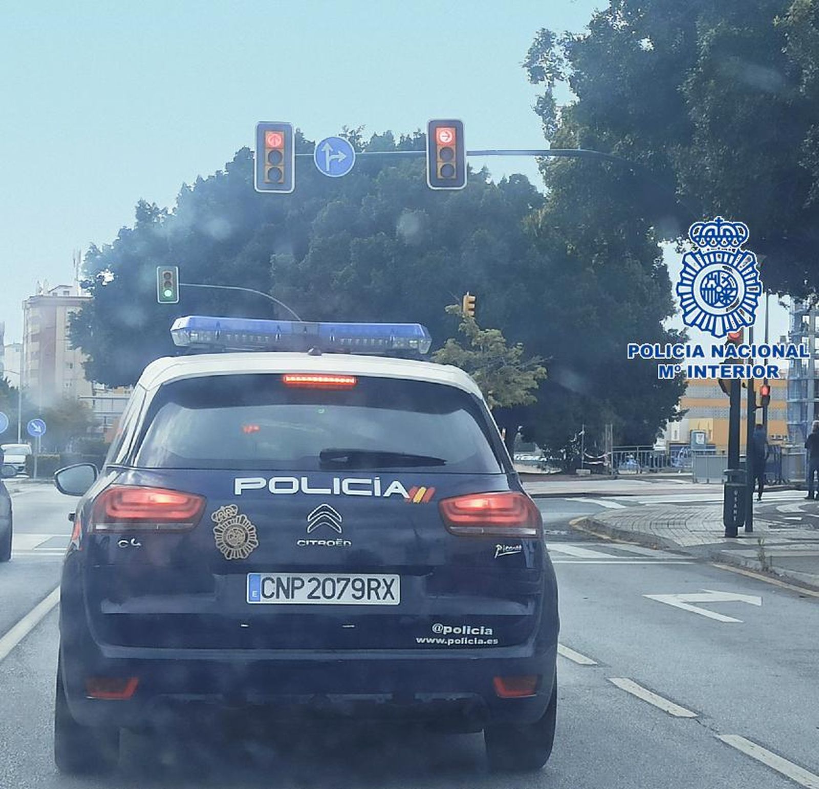 Un vehículo de la policía nacional en Málaga