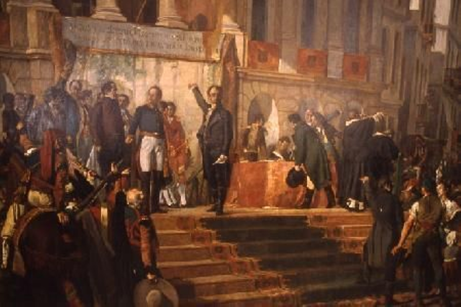 Cuadro de Rodríguez Barcaza que refleja la contestación de Cádiz en 1810