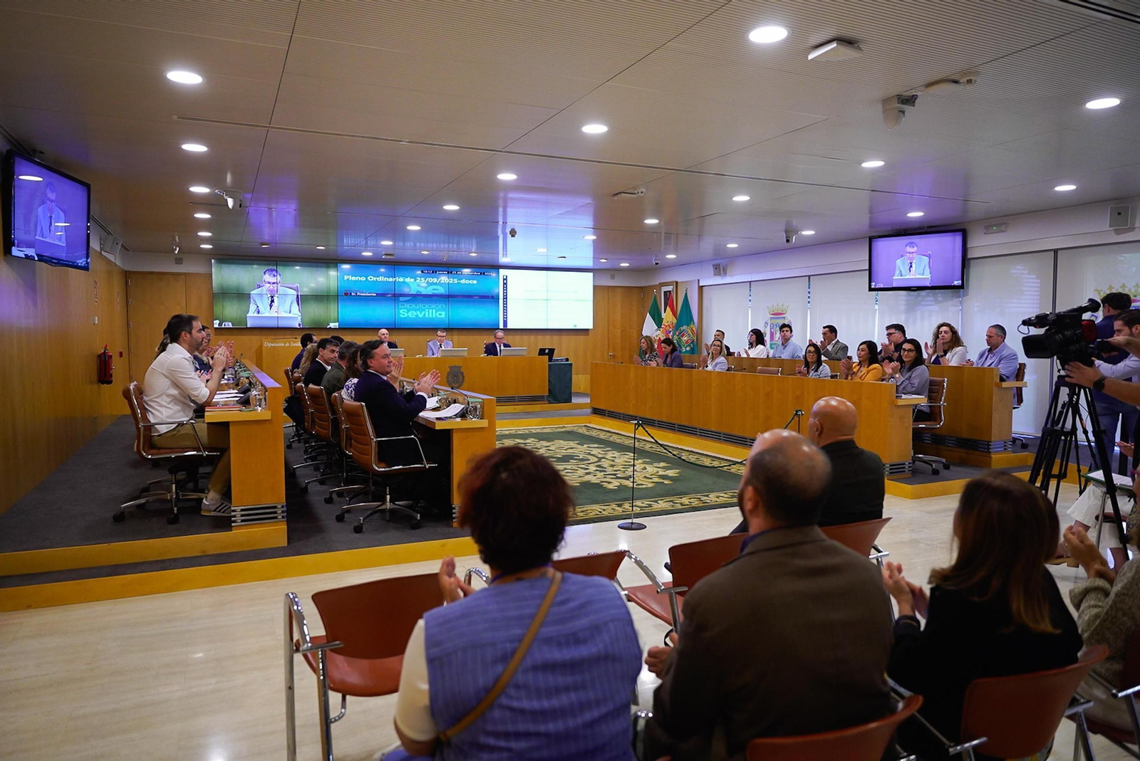 Francisco Carrera Iglesias, presidente de la Asociación Gremial Arte Sacro ante el Pleno de la Diputación