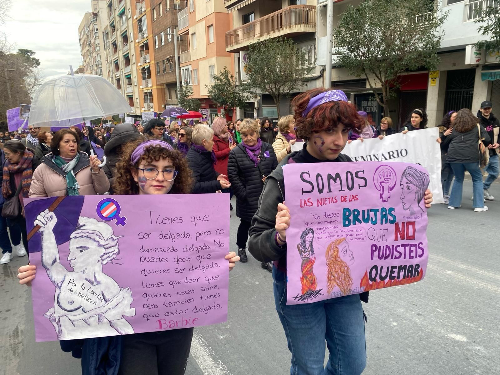 Manifestación del Día Internacional de la Mujer en Jaén.