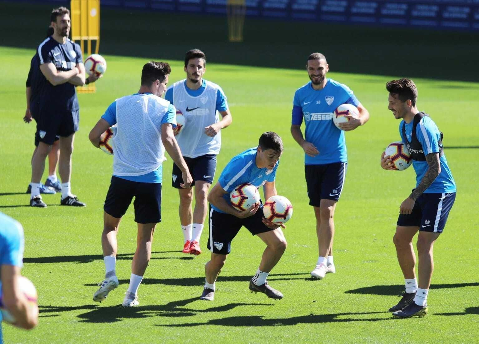 Las fotos del entrenamiento del Málaga CF antes de la visita del Mallorca