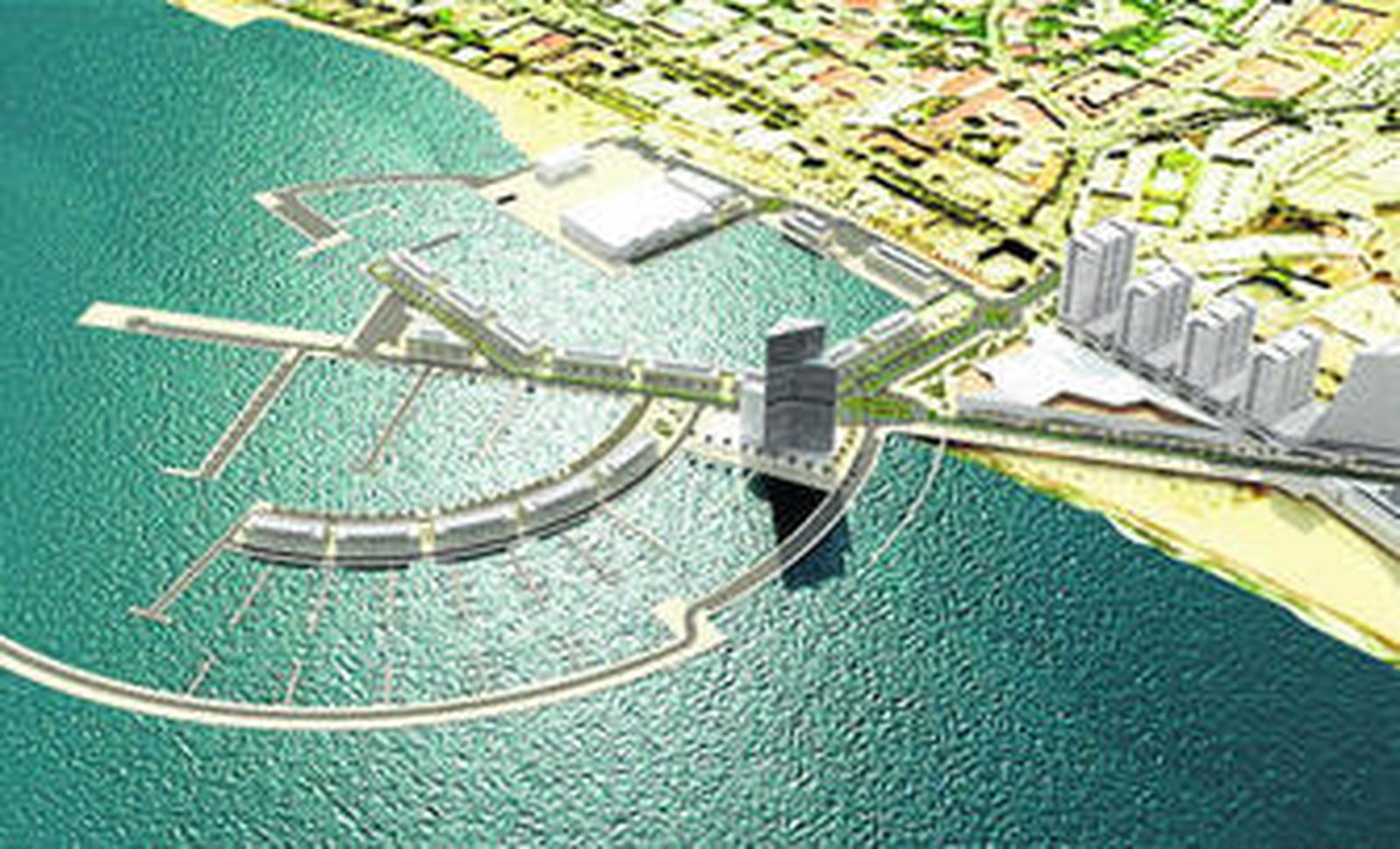 Infografía del proyecto de ampliación de La Bajadilla, con el hotel de lujo como elemento clave.