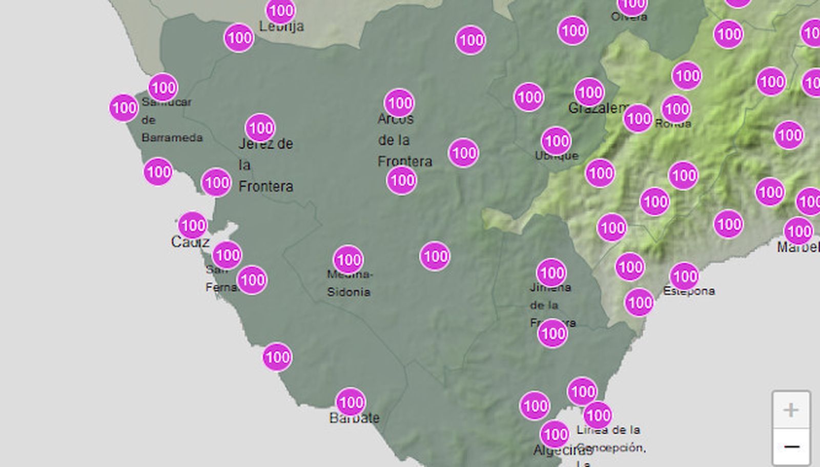 Probabilidad de lluvia a partir de la tarde.